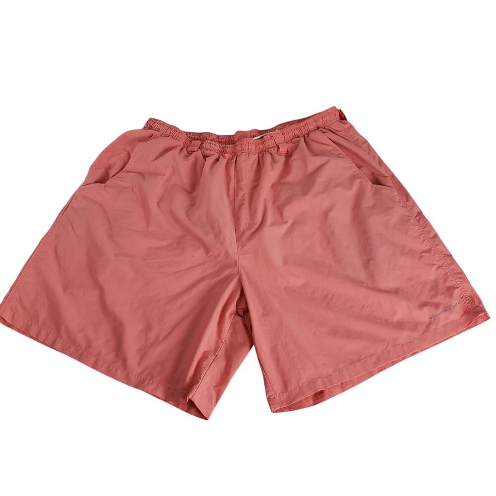 Columbia PFG Mens Swim Hike Fish Lined Shorts Size 2XL Color Salmon